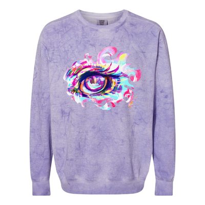 Anime Eye Girl Eyes Anime Fan Gift Colorblast Crewneck Sweatshirt