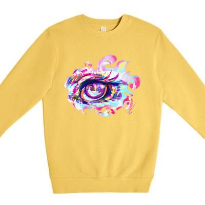 Anime Eye Girl Eyes Anime Fan Gift Premium Crewneck Sweatshirt