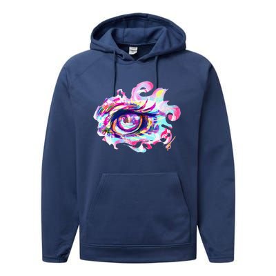 Anime Eye Girl Eyes Anime Fan Gift Performance Fleece Hoodie