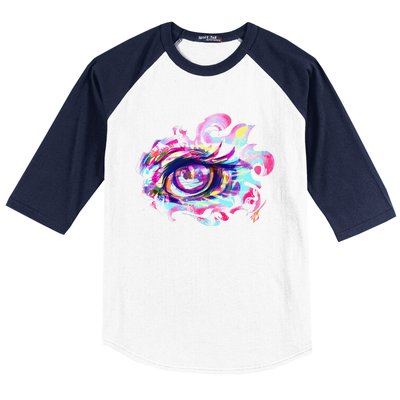 Anime Eye Girl Eyes Anime Fan Gift Baseball Sleeve Shirt