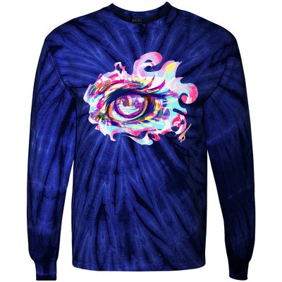 Anime Eye Girl Eyes Anime Fan Gift Tie-Dye Long Sleeve Shirt