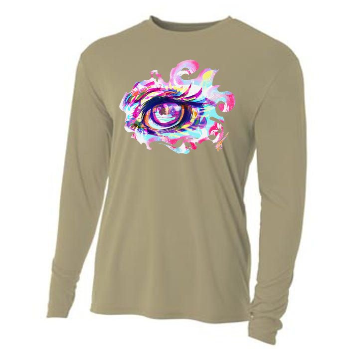 Anime Eye Girl Eyes Anime Fan Gift Cooling Performance Long Sleeve Crew