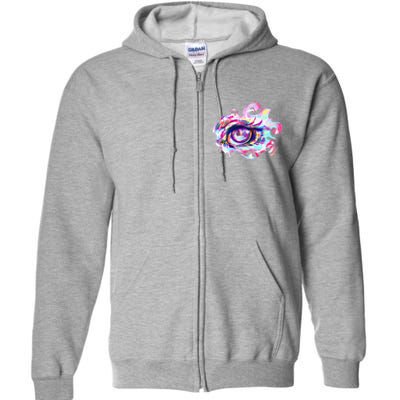 Anime Eye Girl Eyes Anime Fan Gift Full Zip Hoodie