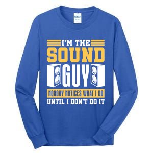 Audio Engineer Gift Music Producer Sound Speaker Engineer Gift Tall Long Sleeve T-Shirt