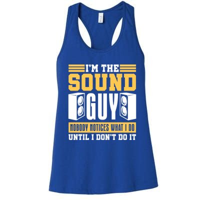 Audio Engineer Gift Music Producer Sound Speaker Engineer Gift Women's Racerback Tank