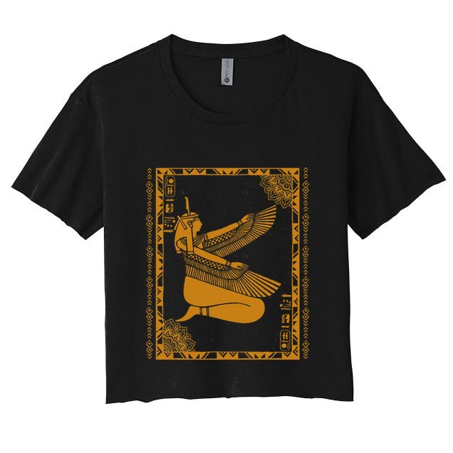 Ancient Egypt Goddess Maat Ma’At Egyptian Kemet Women's Crop Top Tee