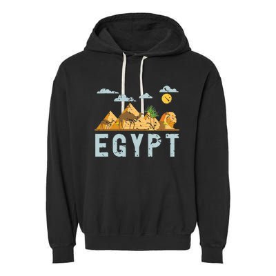 Africa Egyptian Hieroglyphics Cairo Egypt Garment-Dyed Fleece Hoodie