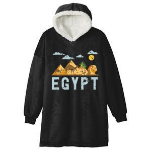 Africa Egyptian Hieroglyphics Cairo Egypt Hooded Wearable Blanket