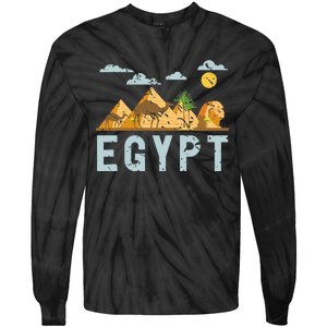 Africa Egyptian Hieroglyphics Cairo Egypt Tie-Dye Long Sleeve Shirt