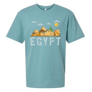 Africa Egyptian Hieroglyphics Cairo Egypt Sueded Cloud Jersey T-Shirt