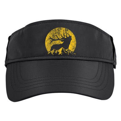 American Elk Hunter Dad Vintage Retro Bow Hunting Gift Adult Drive Performance Visor