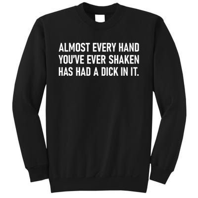 Almost Every Hand YouVe Ever Shaken Has Had A Dick In It Sweatshirt