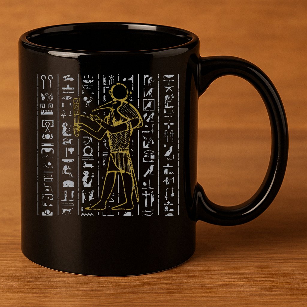 Ancient Egypt History Egyptian Hieroglyphics  11oz C Handle Ceramic Mug
