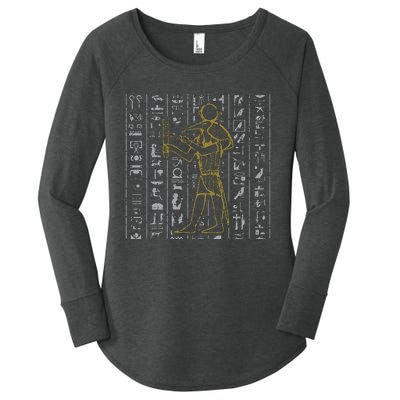 Ancient Egypt History Egyptian Hieroglyphics  Women's Perfect Tri Tunic Long Sleeve Shirt