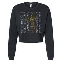 Ancient Egypt History Egyptian Hieroglyphics  Cropped Pullover Crew