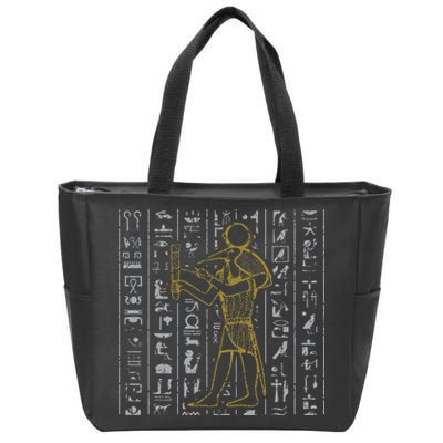 Ancient Egypt History Egyptian Hieroglyphics  Zip Tote Bag