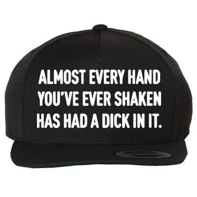 Almost Every Hand You’Ve Ever Shaken Has Had A Dick In It Wool Snapback Cap
