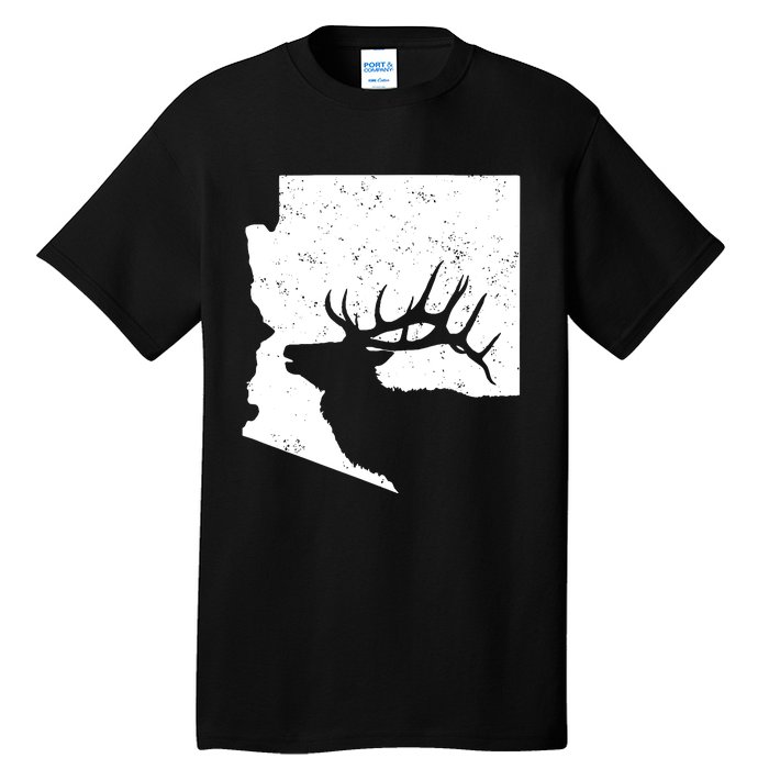 Arizona Elk Hunting Bull Elk Az State Shape Tall T-Shirt