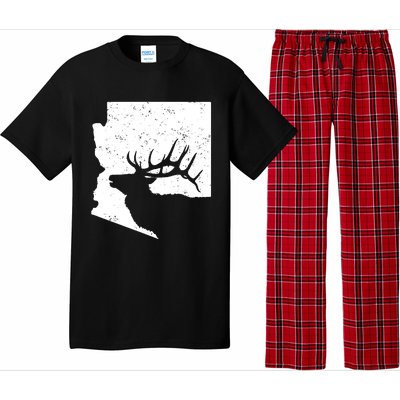 Arizona Elk Hunting Bull Elk Az State Shape Pajama Set