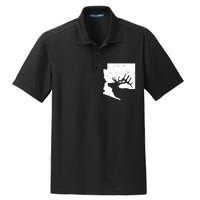 Arizona Elk Hunting Bull Elk Az State Shape Dry Zone Grid Polo