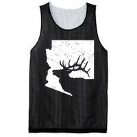 Arizona Elk Hunting Bull Elk Az State Shape Mesh Reversible Basketball Jersey Tank