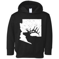 Arizona Elk Hunting Bull Elk Az State Shape Toddler Hoodie