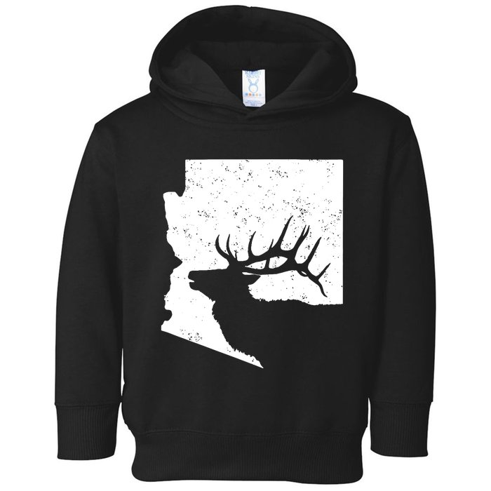 Arizona Elk Hunting Bull Elk Az State Shape Toddler Hoodie