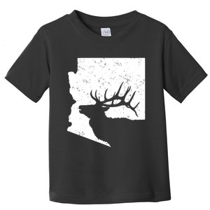 Arizona Elk Hunting Bull Elk Az State Shape Toddler T-Shirt