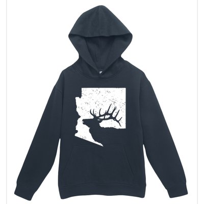 Arizona Elk Hunting Bull Elk Az State Shape Urban Pullover Hoodie