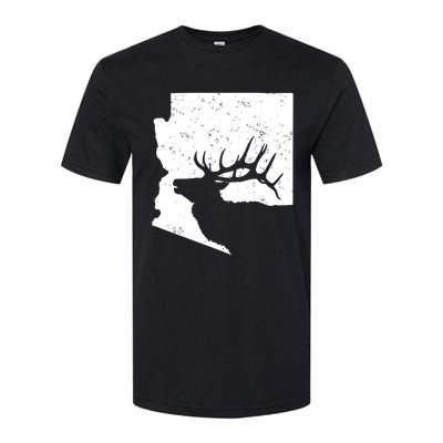 Arizona Elk Hunting Bull Elk Az State Shape Softstyle CVC T-Shirt