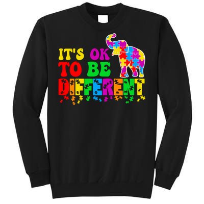 Autism Elephant It's Ok To Be Different Puzzle Autism Awareness Month Sweatshirt