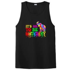 Autism Elephant It's Ok To Be Different Puzzle Autism Awareness Month PosiCharge Competitor Tank