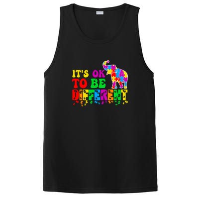 Autism Elephant It's Ok To Be Different Puzzle Autism Awareness Month PosiCharge Competitor Tank