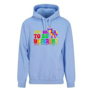 Autism Elephant It's Ok To Be Different Puzzle Autism Awareness Month Unisex Surf Hoodie