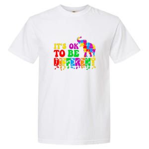 Autism Elephant It's Ok To Be Different Puzzle Autism Awareness Month Garment-Dyed Heavyweight T-Shirt