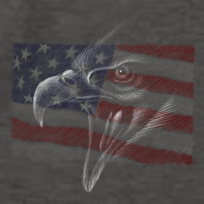 American Eagle Illustration Art Vector Backpack