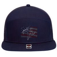 American Eagle Illustration Art 7 Panel Mesh Trucker Snapback Hat