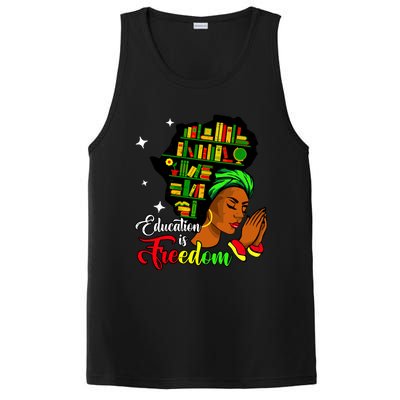 Africa Education Is Freedom Library Book Black Juneteenth Gift PosiCharge Competitor Tank