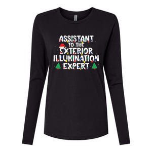 Assistant Exterior Illumination Expert Christmas Lights Hat Womens Cotton Relaxed Long Sleeve T-Shirt