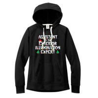 Assistant Exterior Illumination Expert Christmas Lights Hat Women's Fleece Hoodie