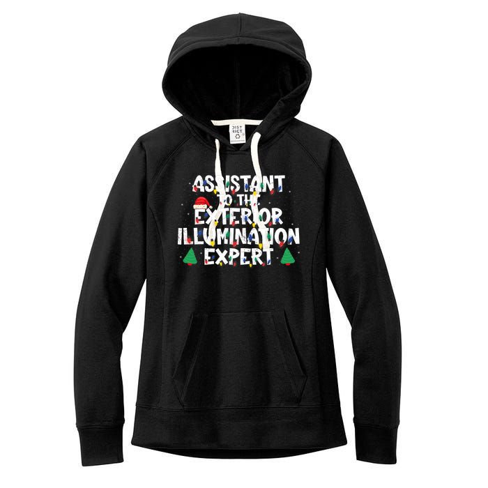 Assistant Exterior Illumination Expert Christmas Lights Hat Women's Fleece Hoodie