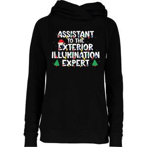 Assistant Exterior Illumination Expert Christmas Lights Hat Womens Funnel Neck Pullover Hood