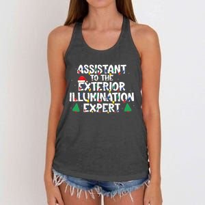 Assistant Exterior Illumination Expert Christmas Lights Hat Women's Knotted Racerback Tank