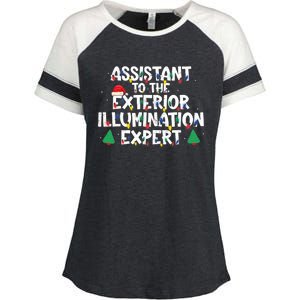 Assistant Exterior Illumination Expert Christmas Lights Hat Enza Ladies Jersey Colorblock Tee