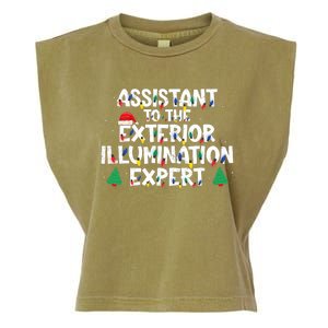 Assistant Exterior Illumination Expert Christmas Lights Hat Garment-Dyed Women's Muscle Tee