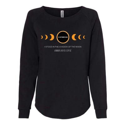 Annular Eclipse I Stood In The Shadow Of The Moon Womens California Wash Sweatshirt