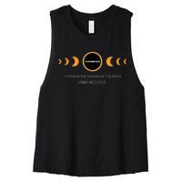 Annular Eclipse I Stood In The Shadow Of The Moon Women's Racerback Cropped Tank