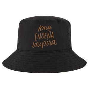 Ama Ensena Inspira Love Teach Inspire Spanish Teacher Funny Gift Cool Comfort Performance Bucket Hat