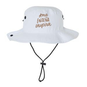 Ama Ensena Inspira Love Teach Inspire Spanish Teacher Funny Gift Legacy Cool Fit Booney Bucket Hat