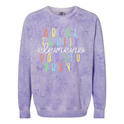 ABC Elemeno Kindergarten Teacher Cute Gifts Back to School Colorblast Crewneck Sweatshirt